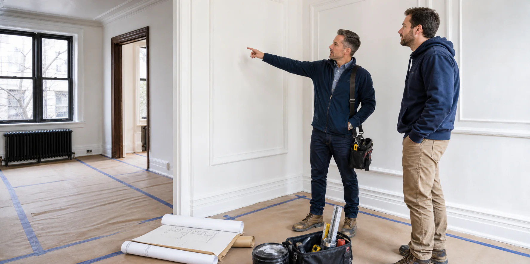 Original image of lead inspection planning before an apartment renovation