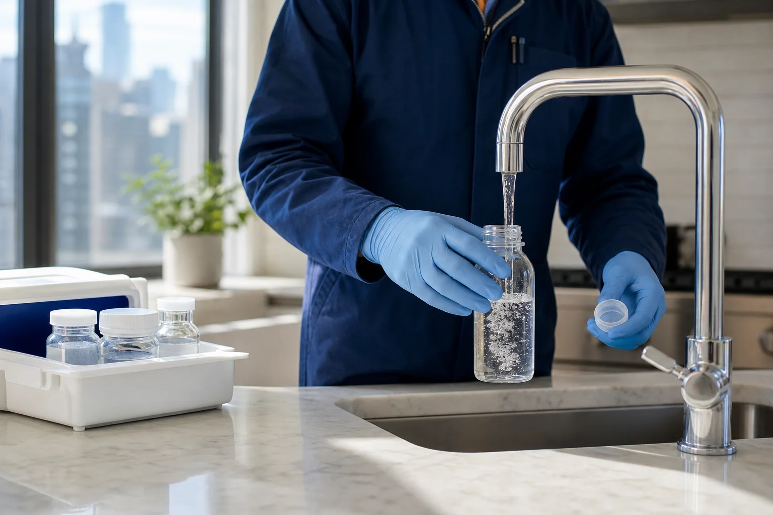 Lead Water Testing field service at a Brooklyn property