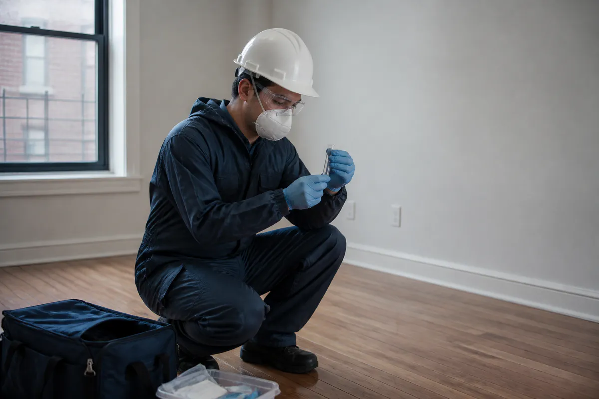Post-work inspection confirming corrected areas after a health order
