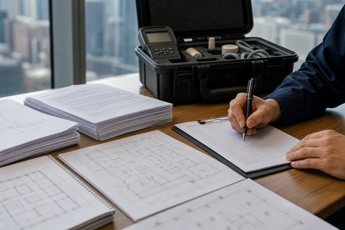 Organized Local Law 31 inspection records and property plans