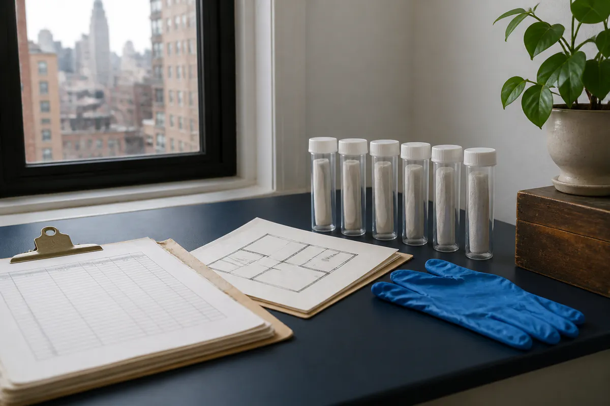 Dust-wipe samples and final turnover certification records