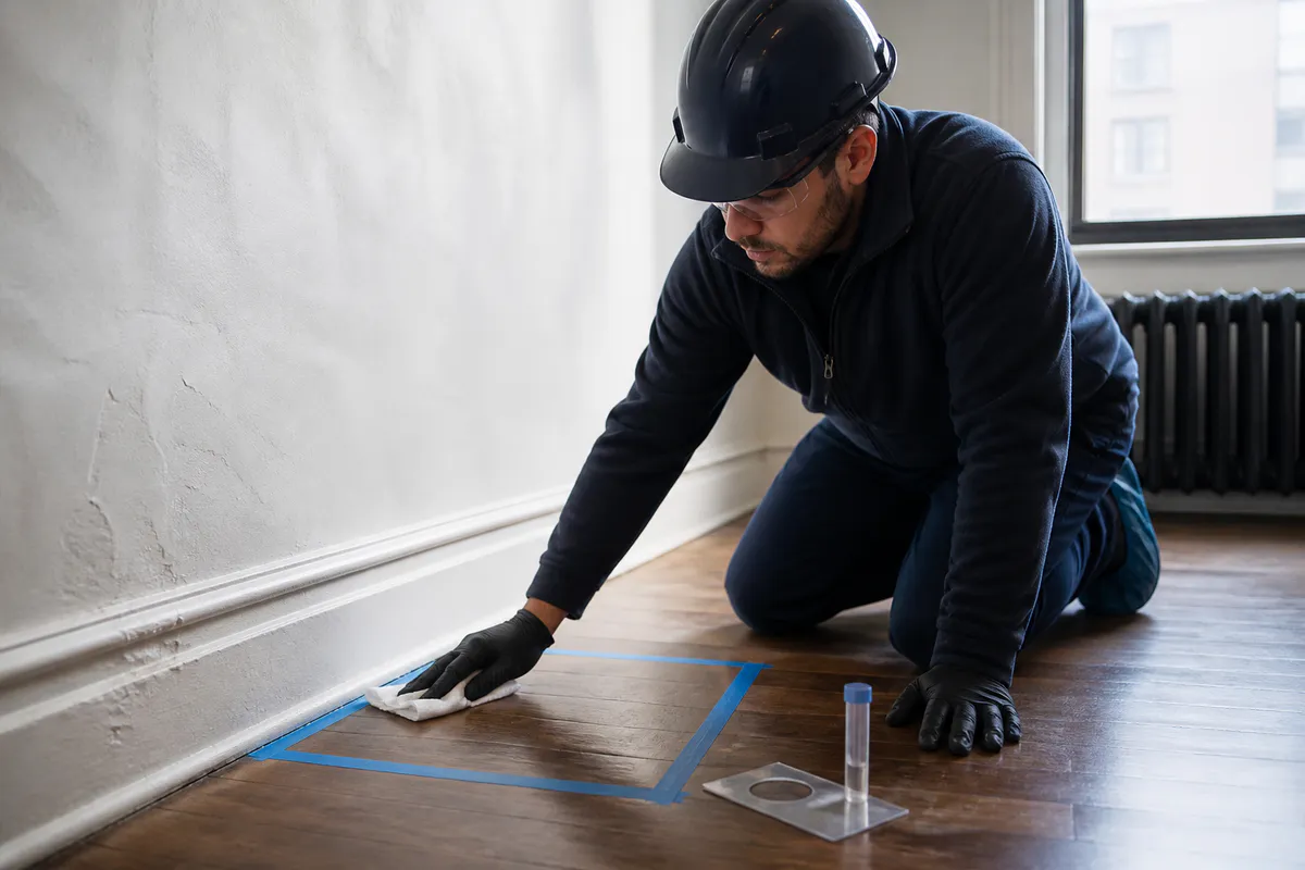 Independent clearance sampling after violation correction work