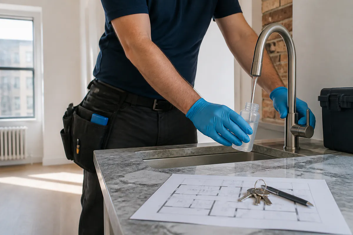 Water sampling included in an older property due-diligence review