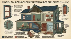 Hidden places lead paint found
