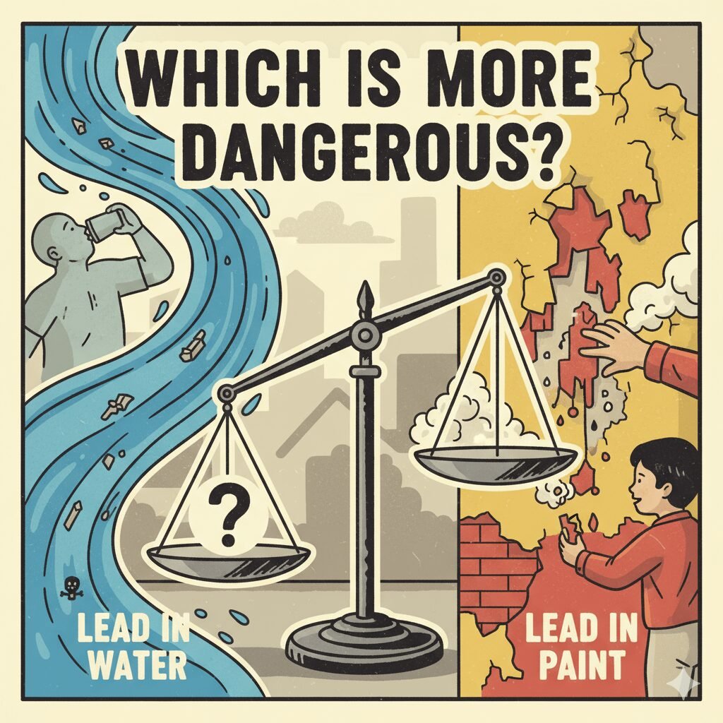 Water testing editorial image for Lead in Water vs Lead in Paint: Which Is More Dangerous?
